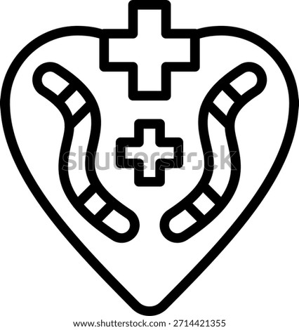Vector Design Heartworm Treatment Icon Style