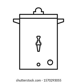 Vector design of heater and boiler symbol. Graphic of heater and device vector icon for stock.