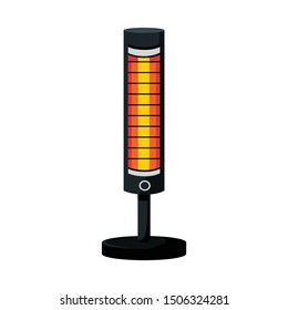 Vector design of heater and infrared sign. Graphic of heater and warmness vector icon for stock.