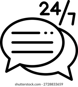 Vectordesign Helpline Chat-Symbolstil