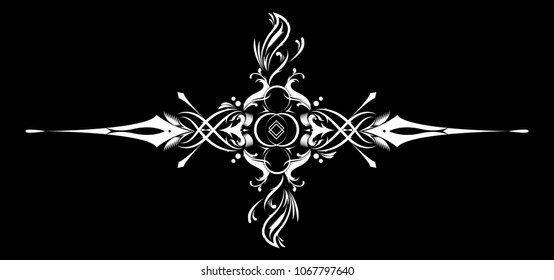 Vector design in henna tattoo style. 