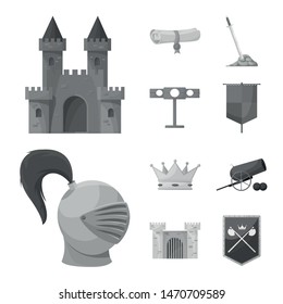Vector design of heritage and ancient symbol. Collection of heritage and culture stock symbol for web.