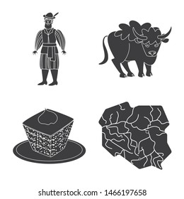 Vector design of heritage and landmarks symbol. Set of heritage and travel stock symbol for web.
