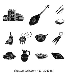 Vector design of heritage and originality sign. Set of heritage and traditions vector icon for stock.
