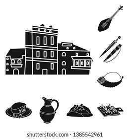 Vector design of heritage and originality sign. Set of heritage and traditions stock vector illustration.