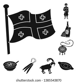 Vector design of heritage and originality symbol. Collection of heritage and traditions stock symbol for web.