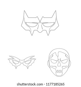 Vector design of hero and mask icon. Collection of hero and superhero vector icon for stock.