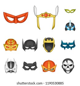 Vector design of hero and mask icon. Collection of hero and superhero stock vector illustration.