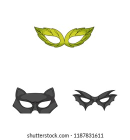 Vector design of hero and mask logo. Collection of hero and superhero vector icon for stock.
