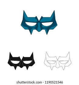 Vector design of hero and mask logo. Collection of hero and superhero stock symbol for web.