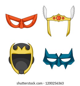 Vector design of hero and mask sign. Collection of hero and superhero vector icon for stock.