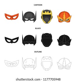 Vector design of hero and mask symbol. Collection of hero and superhero vector icon for stock.