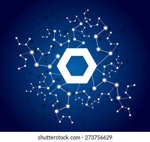 Vector design hexagon Network technology medical  background.illustration EPS10