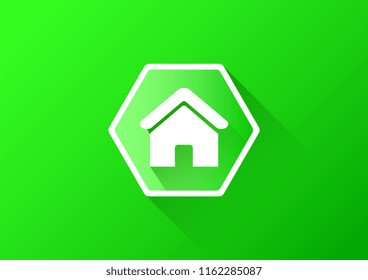 vector design of hexagonal shape application button