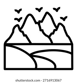 Vector Design Hill Icon Style