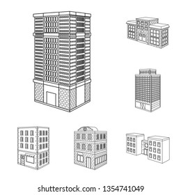 Vector design of home and apartment logo. Collection of home and modern stock symbol for web.