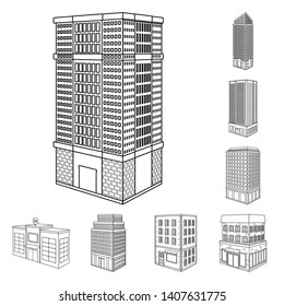 Vector design of home and apartment symbol. Set of home and modern stock vector illustration.