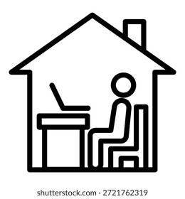 Estilo de icono de oficina en el hogar de diseño de Vector