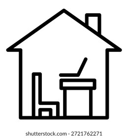 Diseño de Vector Home Espacio de trabajo Icon Style