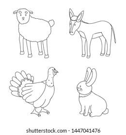 Vector design of homemade and countryside logo. Set of homemade and agriculture vector icon for stock.