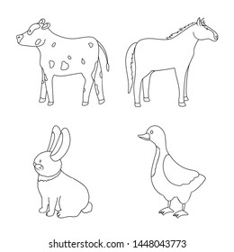 Vector design of homemade and countryside logo. Set of homemade and agriculture stock symbol for web.
