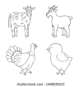 Vector design of homemade and countryside sign. Collection of homemade and agriculture stock vector illustration.