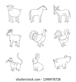 Vector design of homemade and countryside symbol. Set of homemade and agriculture stock vector illustration.