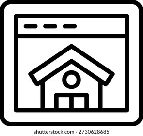 Estilo de icono de página de inicio de diseño de Vector