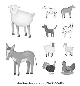 Vector design of homestead and agriculture icon. Set of homestead and kitchen  stock symbol for web.