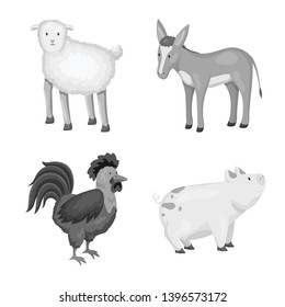 Vector design  homestead and agriculture logo. Set  homestead and kitchen  stock vector illustration.