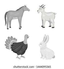 Vector design of homestead and agriculture symbol. Collection of homestead and kitchen stock vector illustration.