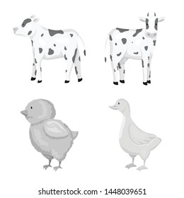 Vector design of homestead and agriculture symbol. Set of homestead and kitchen stock symbol for web.