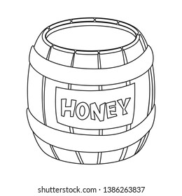 Vector design of honey  and barrel logo. Collection of honey  and healthy vector icon for stock.
