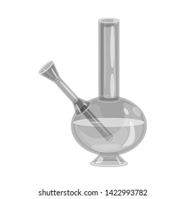 Vector design of hookah and bong sign. Set of hookah and tobacco vector icon for stock.