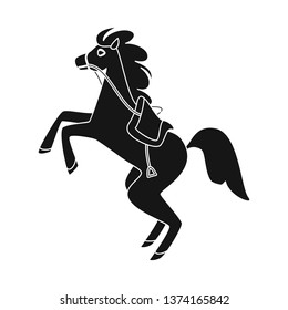Vector design of horse and animal logo. Collection of horse and running vector icon for stock.