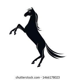 Vector design of horse and brown logo. Set of horse and hippodrome vector icon for stock.