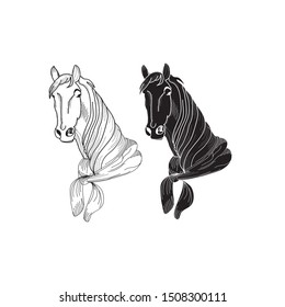 Vector design of a Horse and cowboy theme