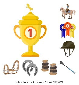 Vector design of horseback and equestrian symbol. Collection of horseback and horse  stock symbol for web.