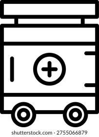 Vector Design Hospital Bedside Table Icon Style