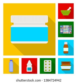 Vector design of hospital and help icon. Set of hospital and healthcare vector icon for stock.