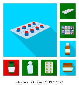 Vector design of hospital and help logo. Collection of hospital and healthcare vector icon for stock.