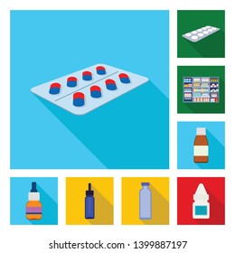 Vector design of hospital and help logo. Set of hospital and healthcare stock vector illustration.