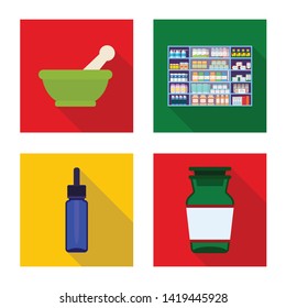 Vector design of hospital and help logo. Collection of hospital and healthcare stock vector illustration.