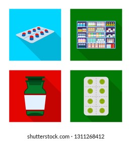 Vector design of hospital and help symbol. Set of hospital and healthcare vector icon for stock.