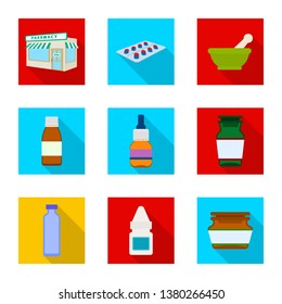 Vector design of hospital and help symbol. Set of hospital and healthcare vector icon for stock.