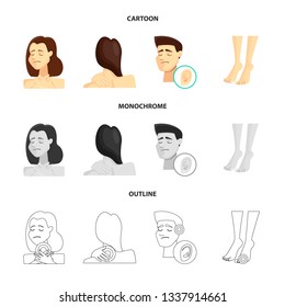 Vector design of hospital and rendering icon. Set of hospital and help stock vector illustration.