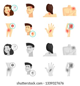 Vector design of hospital and rendering icon. Set of hospital and help stock vector illustration.