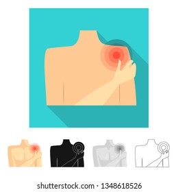 Vector design of hospital and rendering icon. Set of hospital and help stock symbol for web.