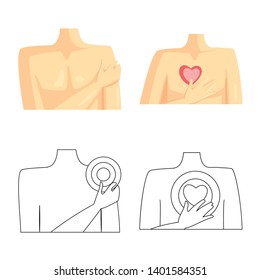 Vector design of hospital and rendering icon. Collection of hospital and help vector icon for stock.