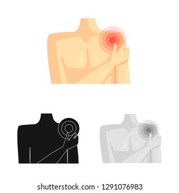 Vector design of hospital and rendering logo. Set of hospital and help stock vector illustration.